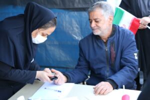 ارائه خدمات پایش سلامت بیمارستان امام خمینی کرج در راهپیمایی 22 بهمن