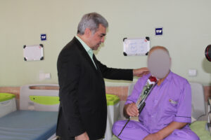 دیدار نوروزی معاون سلامت سازمان سلامت کوثر با جانبازان بستری در بیمارستان میلاد شهریار